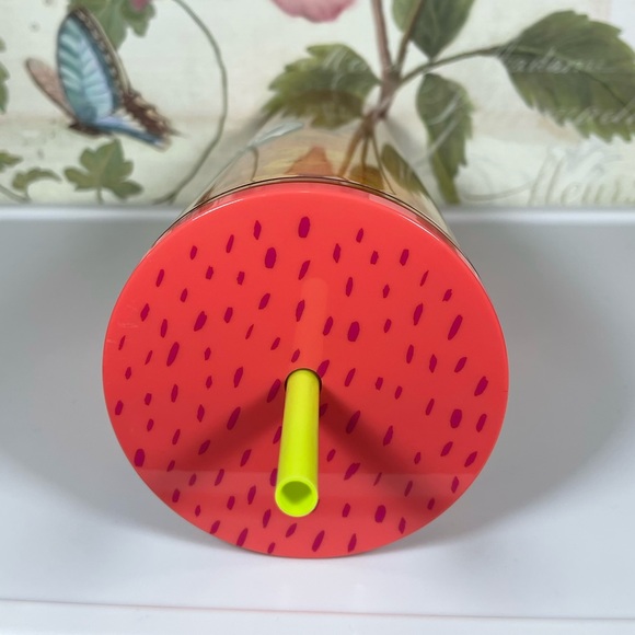 New Starbucks 2022 Strawberry Fields Orange Floral Pink Seed Printed Lid… - Picture 4 of 5